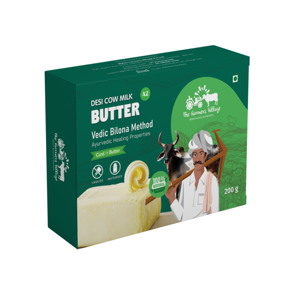 Desi Cow (A2) Butter (Bilona Method) - 200gm